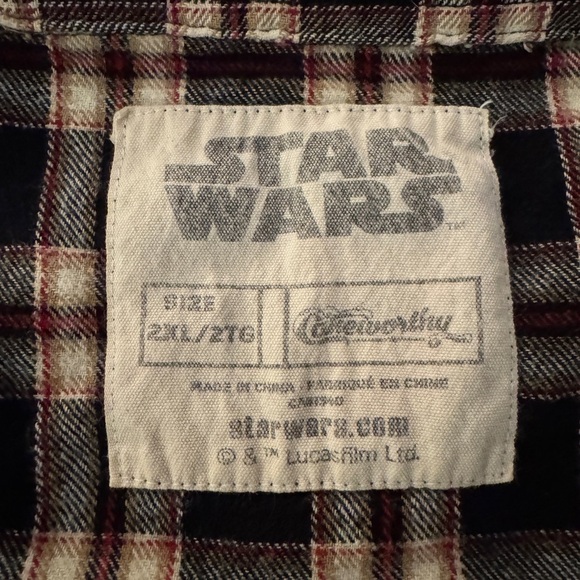 Star Wars Checkered Shirt Cakeworthy Flannel - Picture 1 of 4